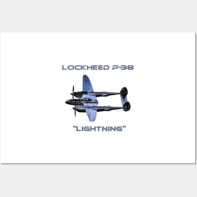 Lockheed P-38 Lightning - without Background Wall Art by holgermader